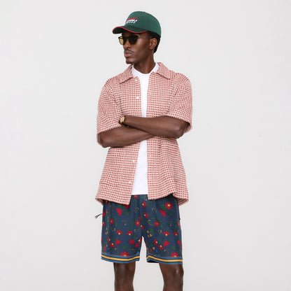Kith Geometric Diamond Short Sleeve Boxy Collared Overshirt - Bitters | Kith