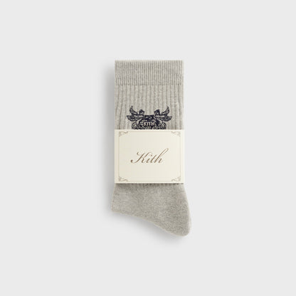 Kith Pegasus Crew Sock - Light Heather Grey | Kith