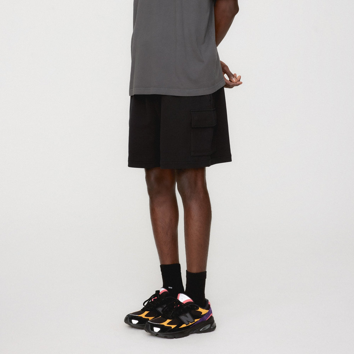 Kith Micro Waffle Fairfax Cargo Short - Black | Kith