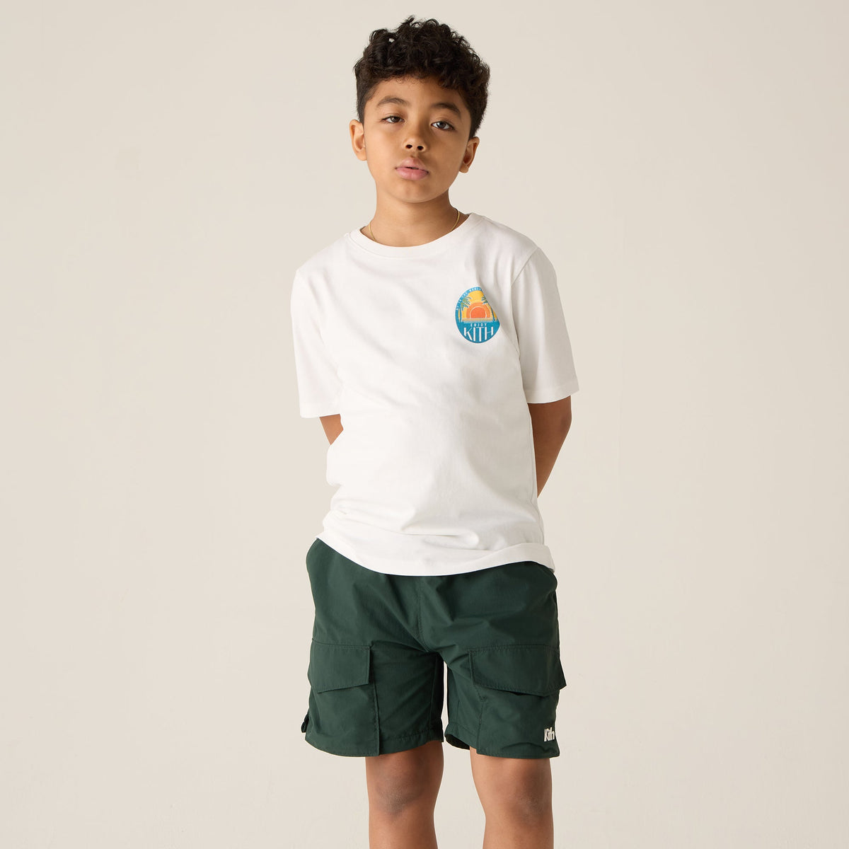 Kith Kids Sunset Vacation Tee - White | Kith