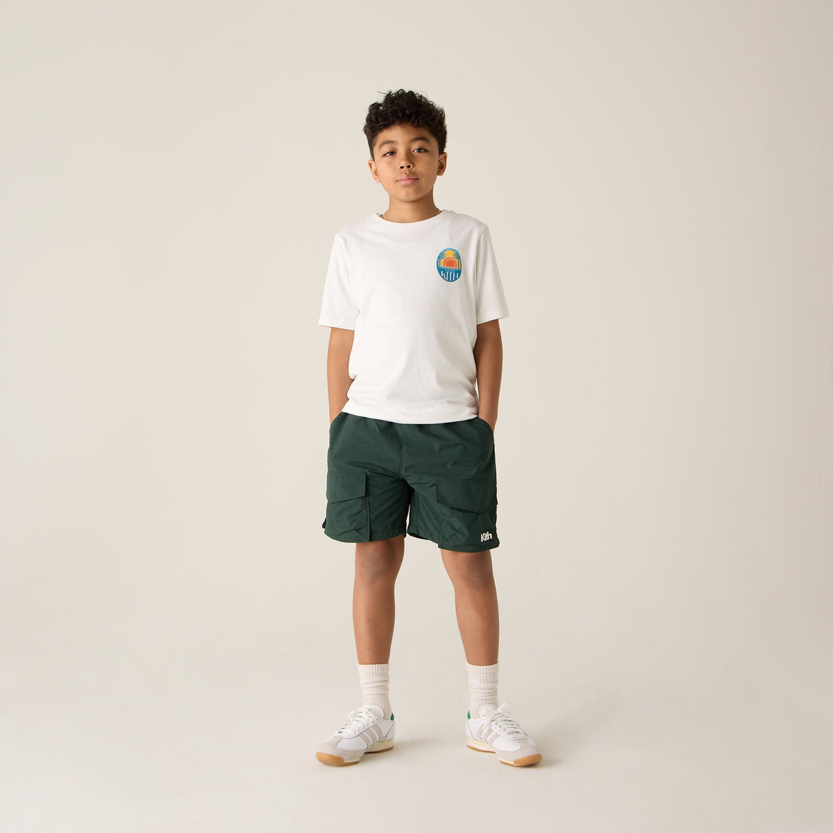 Kith Kids Sunset Vacation Tee - White | Kith