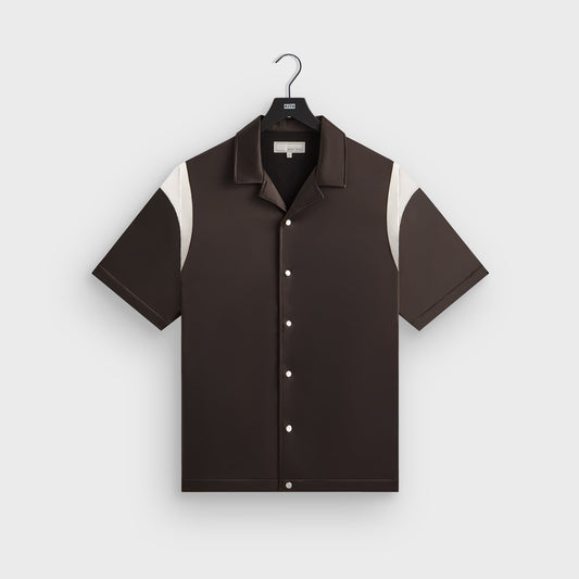 &Kin Washed Satin Landon Souvenir Shirt - Kindling | Kith