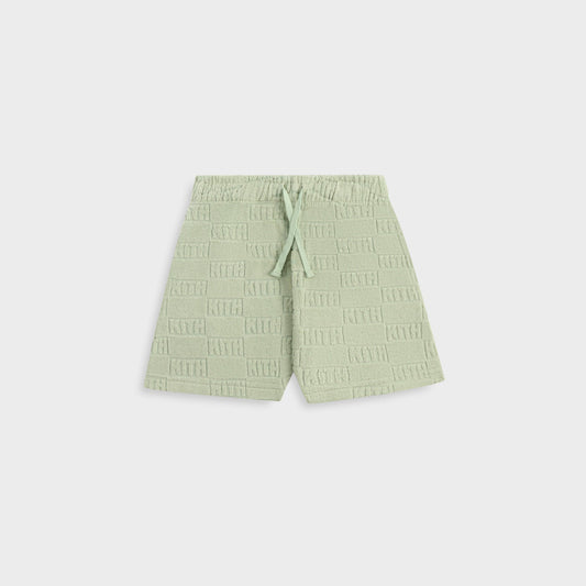 Kith Kids Monogram Terry Liam Short - Tranquility | Kith
