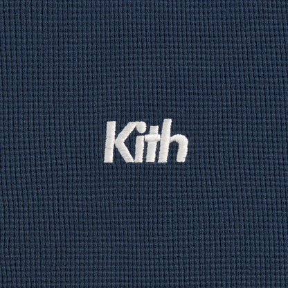 Kith Kids Waffle Nelson Quarter Zip Hoodie - Nocturnal | Kith