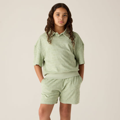 Kith Kids Monogram Pullover Terry Polo - Tranquility | Kith