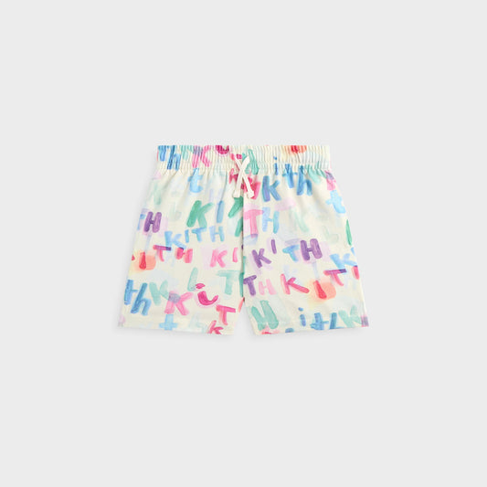 Kith Kids Watercolor Camp Short - White | Kith
