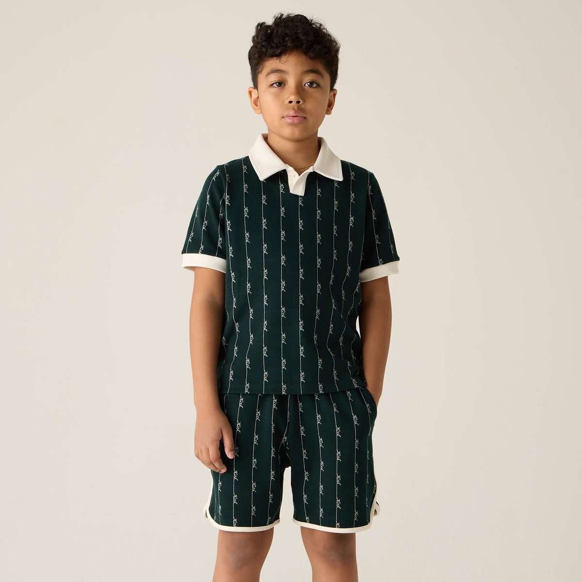 Kith Kids Script Knit Jordan Short - Stadium | Kith