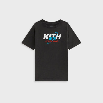 Kith Kids New York to the World Unisphere Vintage Tee - Black | Kith