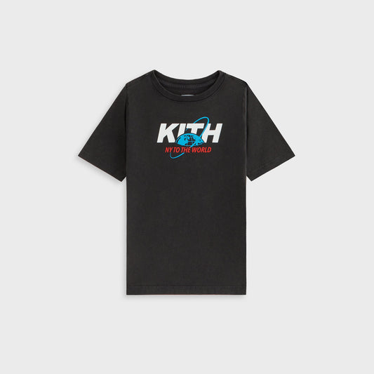 Kith Kids New York to the World Unisphere Vintage Tee - Black | Kith
