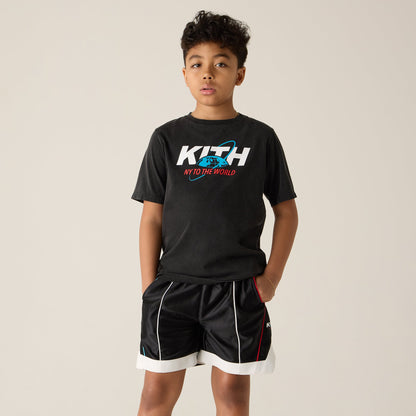 Kith Kids New York to the World Unisphere Vintage Tee - Black | Kith