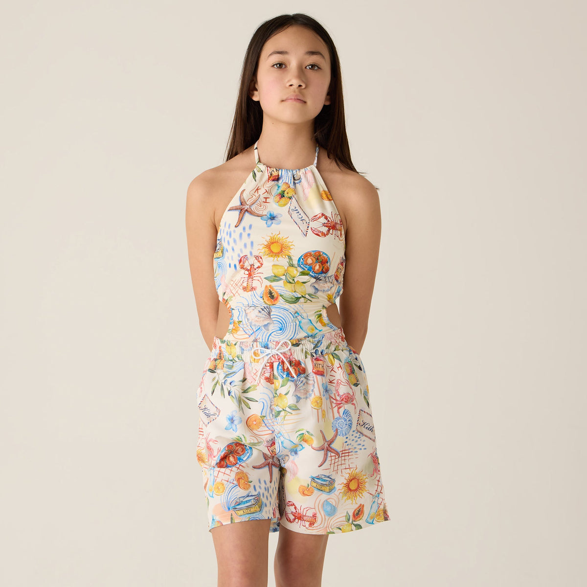Kith Kids Summer Picnic Thompson Camp Short - Sandrift | Kith