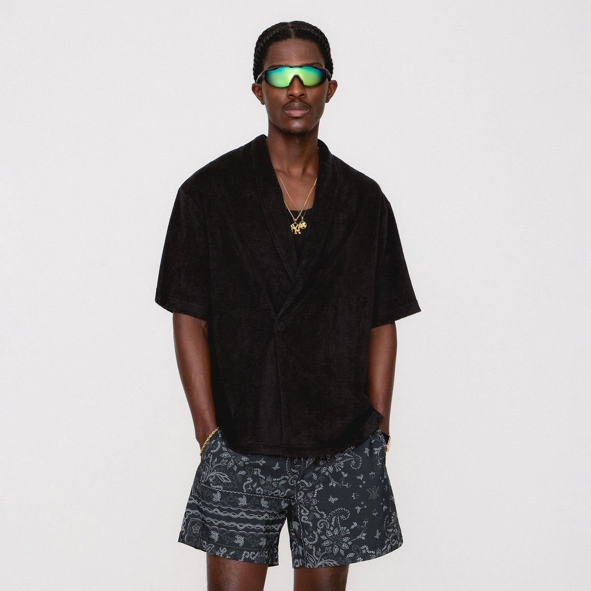 Kith Terry Thompson Crossover Shirt - Black | Kith