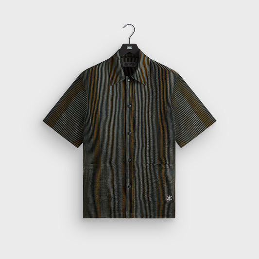 Kith Seersucker Boxy Collared Overshirt - Stadium | Kith