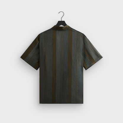 Kith Seersucker Boxy Collared Overshirt - Stadium | Kith