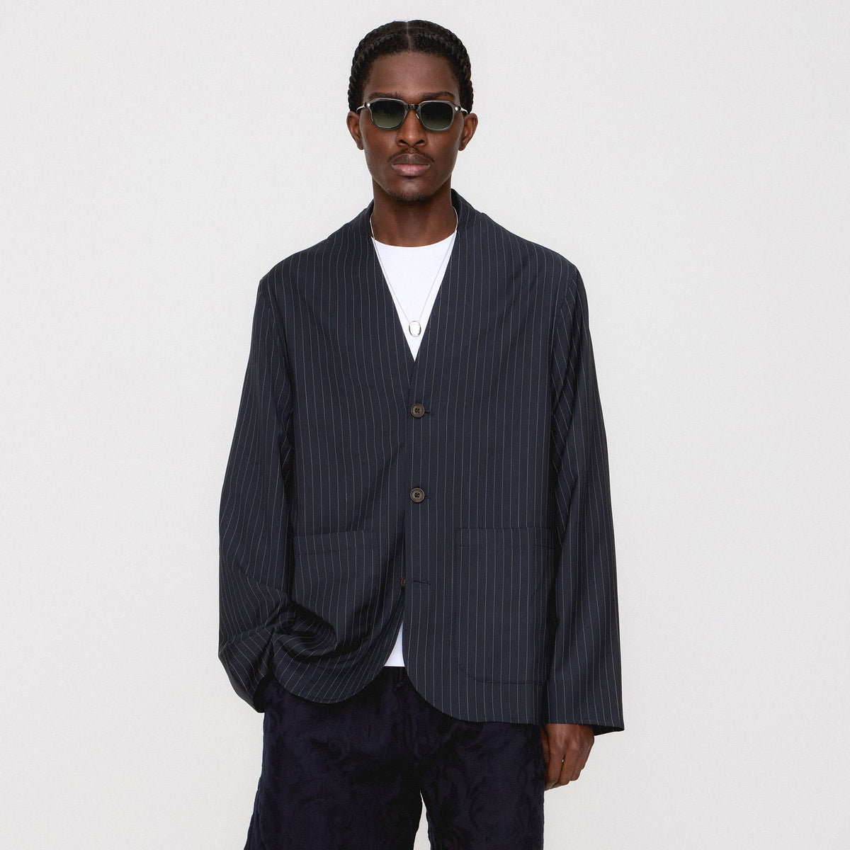 &Kin Tropical Wool Zac Blazer - Admiral | Kith