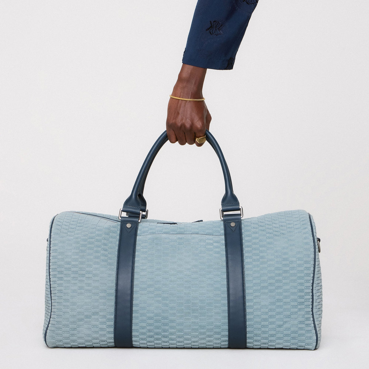 Kith Monogram Suede Duffle Bag - Mist | Kith