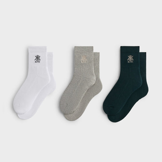 Kith 3-Pack Crest Mid Crew Socks - Multi | Kith