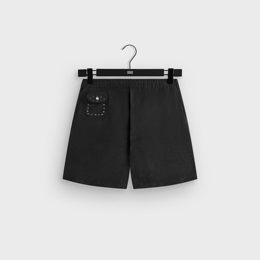 &Kin Cupro Linen Kellen Short - Black | Kith