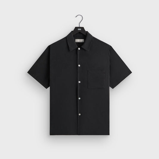&Kin Silk Habotai Beckham Buttondown - Black | Kith