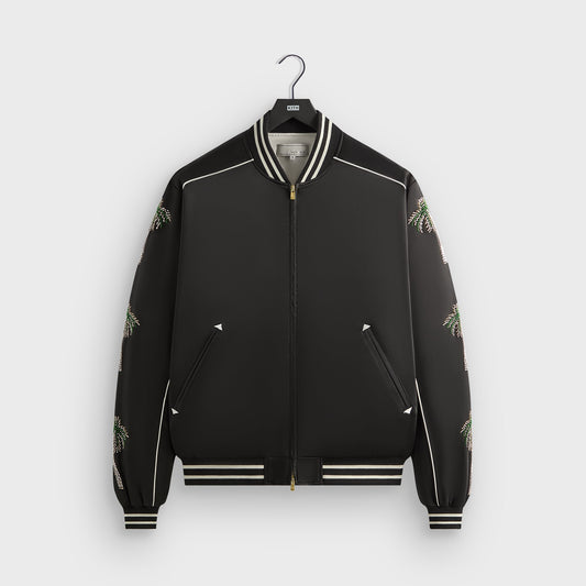 &Kin Vance Satin Bomber Jacket - Black | Kith