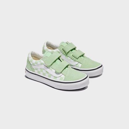 VANS GS Old Skool V Checkerboard - Pistachio Green | Kith