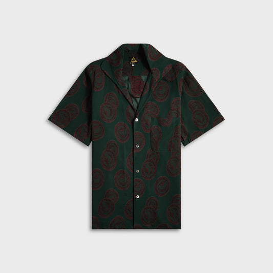 Needles Italian Collar Short Sleeve Shirt - Purple / Green | Kith