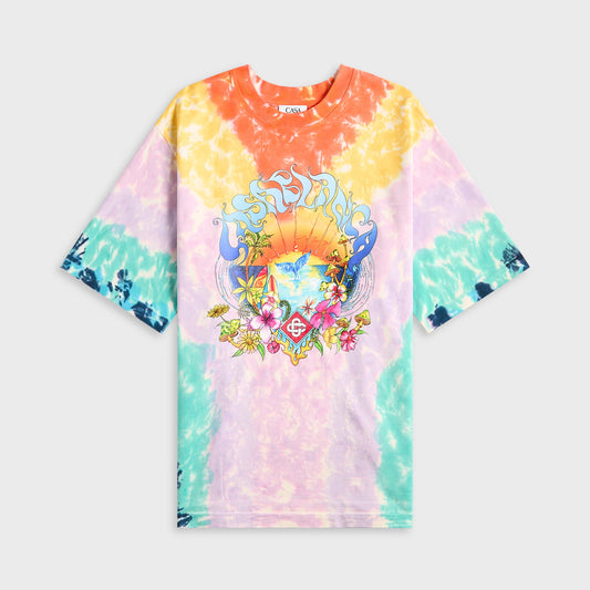Casablanca Printed Oversized Tie Dye Surf Trip Tee - Multicolor | Kith