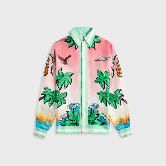 Casablanca Silk Twill Tennis Club Shirt - Multicolor | Kith