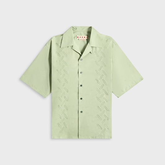 Marni Organic Cotton Poplin Bowing Shirt - Linden | Kith