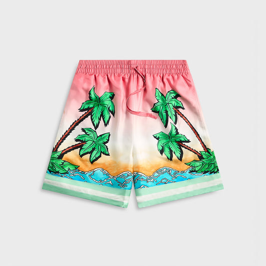 Casablanca Drawstring Shorts - Pink / Multicolour | Kith