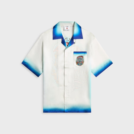 Casablanca Cuban Collar Shirt - White | Kith