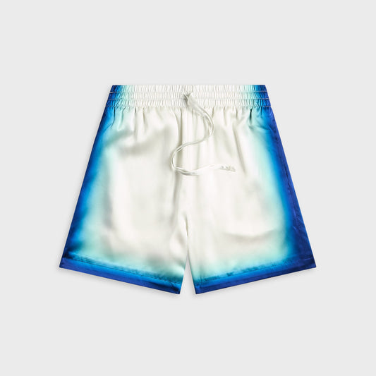 Casablanca Drawstring Shorts - Blue Fade / White | Kith