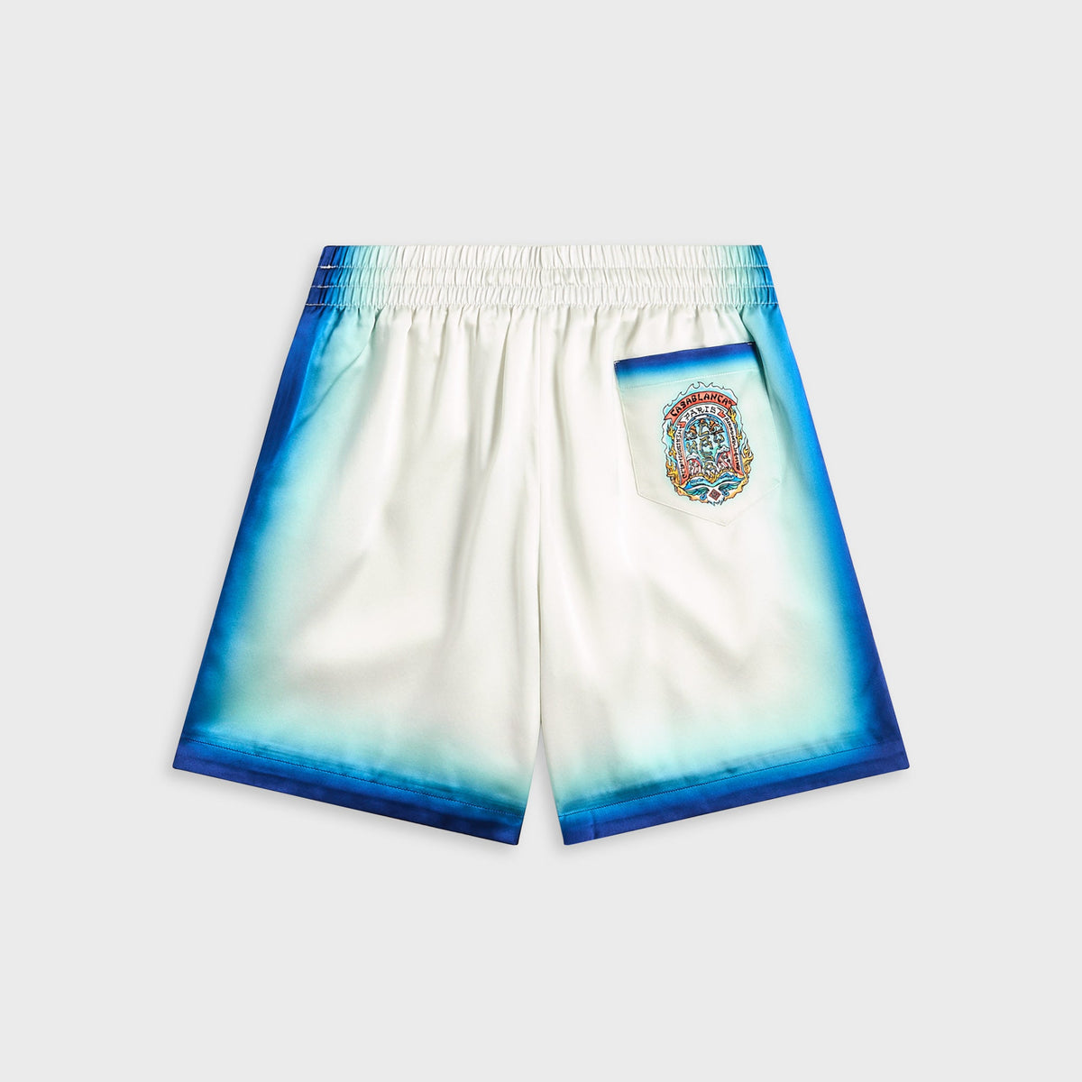 Casablanca Drawstring Shorts - Blue Fade / White | Kith