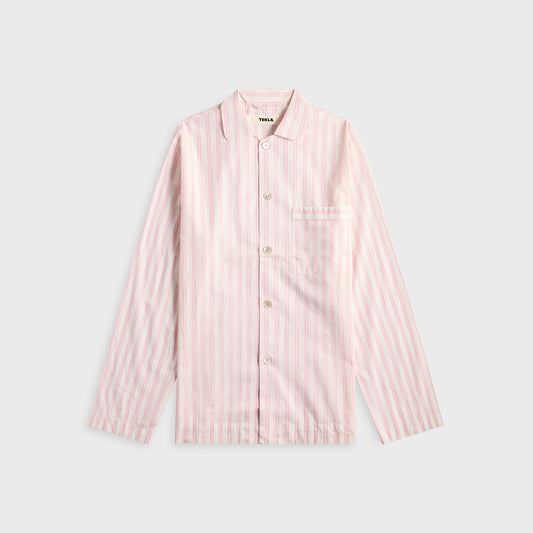 Tekla Cotton Poplin Pyjama Shirt - Hatty Stripes | Kith