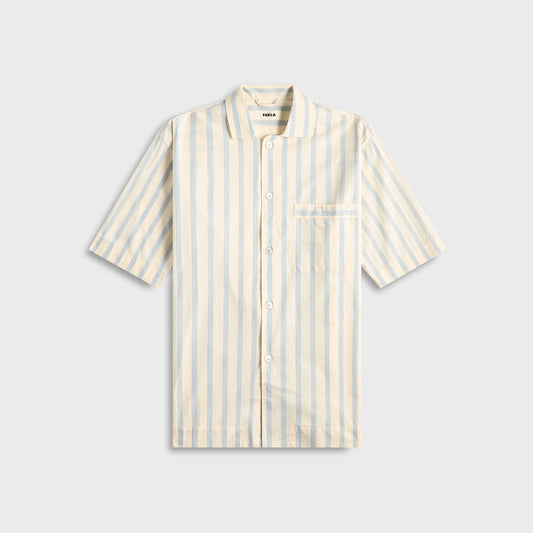 Tekla Poplin Pyjamas Short Sleeve Shirt - Needle Stipes | Kith
