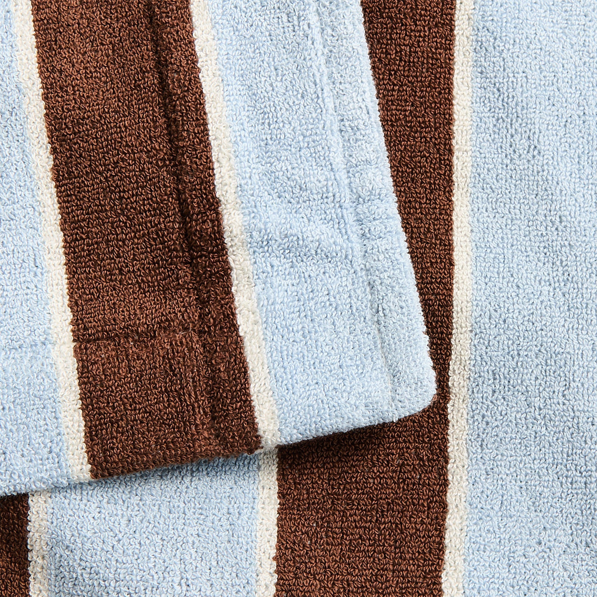 Tekla Hooded Bathrobe - Cocoa Stripes | Kith