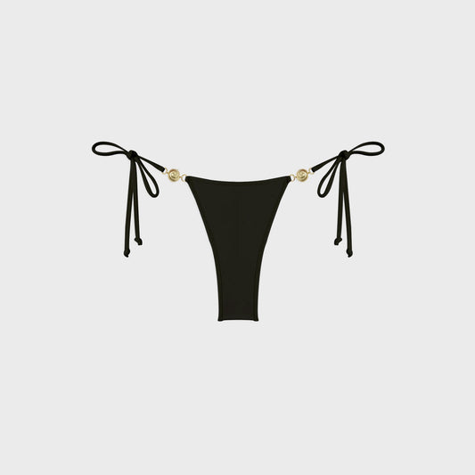 Reina Olga Carioca Splash Skimpy Bikini Bottom - Black Lurex | Kith