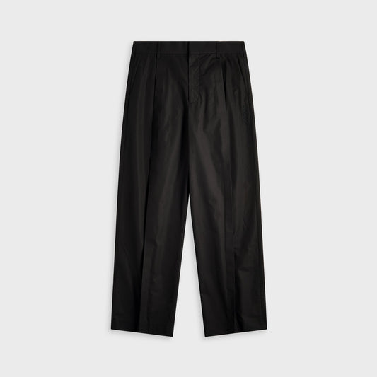 Marni Compact Cotton Poplin Classic Trouser - Black | Kith