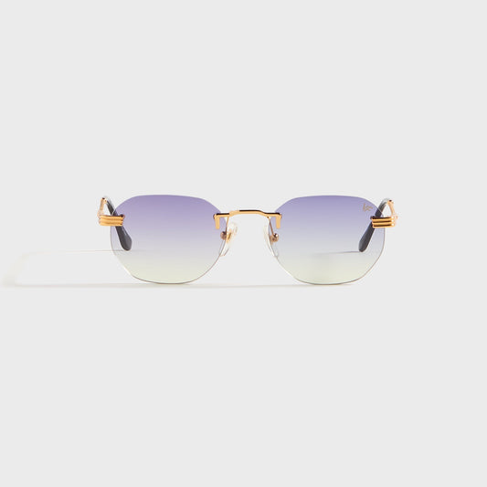Vintage Frames Detroit Player Rimless Drill Mount 24KT - Gold Grape / | Kith