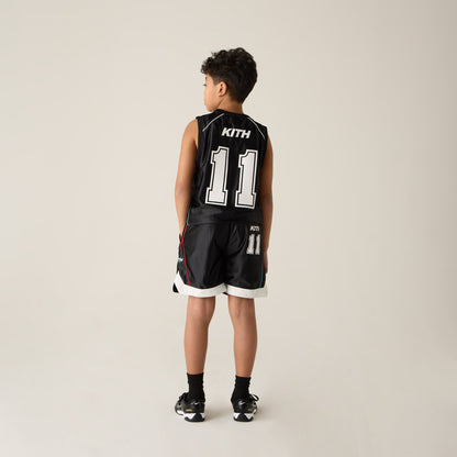 Kith Kids NY to the World Unisphere Faille Short - Black | Kith