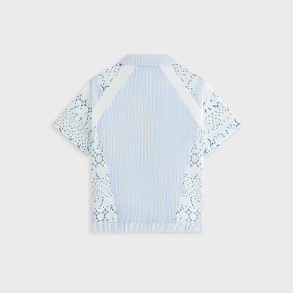 Kith Kids Patchwork Linden Quarter Zip Polo - Larimar | Kith