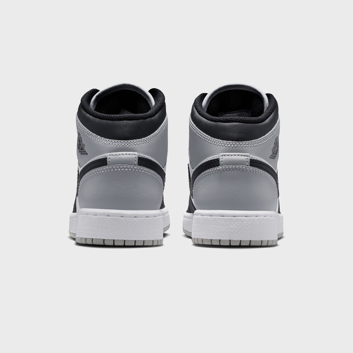 Jordan GS Air Jordan 1 Mid - White / Black / Light Smoke Grey | Kith