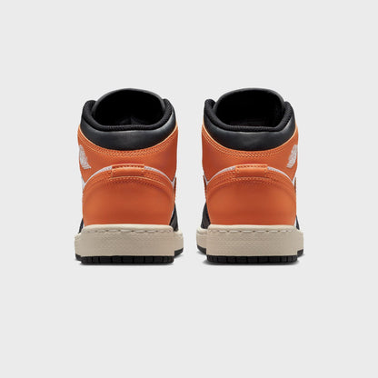 Jordan GS Air Jordan 1 Mid - Starfish / Black / White / Sail | Kith