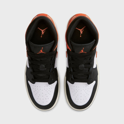 Jordan GS Air Jordan 1 Mid - Starfish / Black / White / Sail | Kith