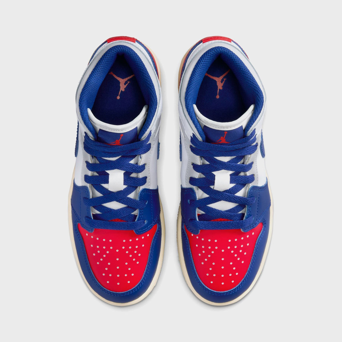 Jordan GS Air Jordan 1 Mid - White / Deep Royal Blue / University | Kith