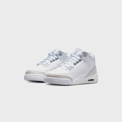 Nike GS Air Jordan 3 Retro - White / Metallic Silver / White | Kith