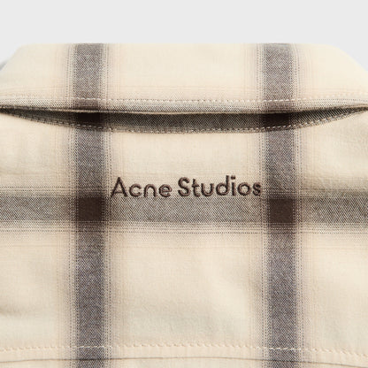 Acne Studios Flannel Button-Up Shirt - Beige / Multi | Kith