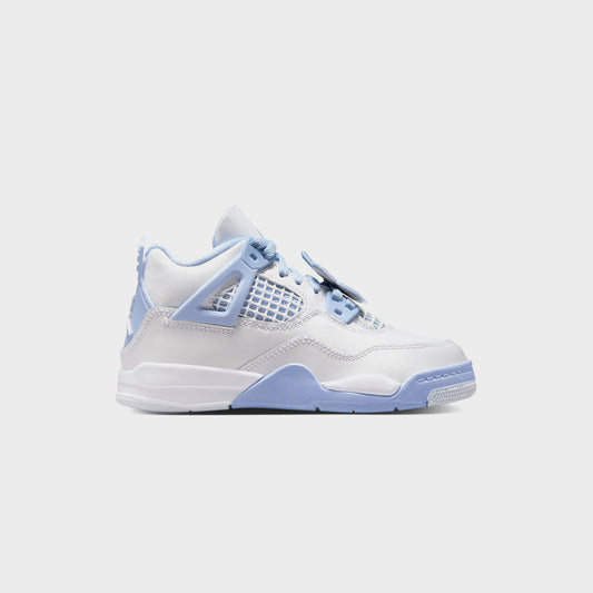 Jordan PS Air Jordan 4 Retro - White / Aluminum / Blue Tint / Oil Gree | Kith