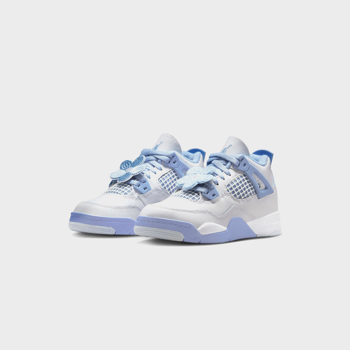Jordan PS Air Jordan 4 Retro - White / Aluminum / Blue Tint / Oil Gree | Kith