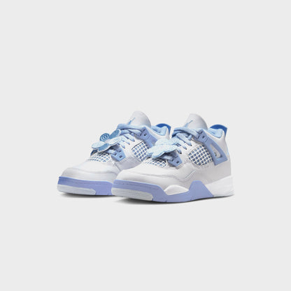 Jordan PS Air Jordan 4 Retro - White / Aluminum / Blue Tint / Oil Gree | Kith